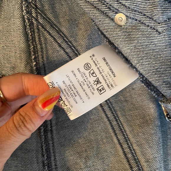 Givenchy denim contrast yoke cape jacket size 36 - Picture 8 of 14